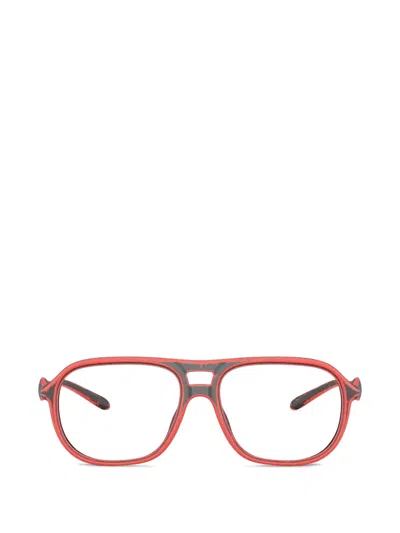 Diesel Pilot-frame Glasses In Red