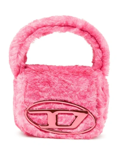 Diesel Pink 1dr Fluffy Mini Tote Bag