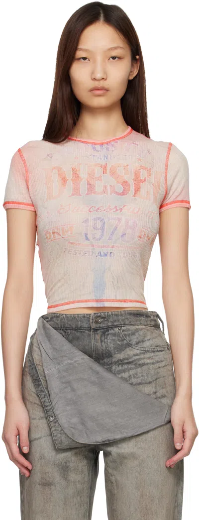 Diesel T-iana Crewneck T-shirt In Red