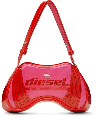 Diesel Women Pink Play Shoulder Shoulder Bag In Multi