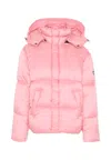 Diesel Pink Down Jacket For Girl With Logo In Pink