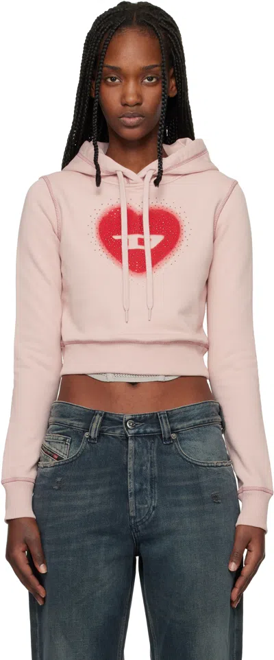 Diesel Pink F-slimmy-hood-s5 Hoodie