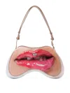Diesel Play-shoulder Bag In Printed Glossy Pu In Color Carne Y Neutral