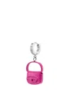 Diesel Pink Stainless Steel Drop Earring In Pink