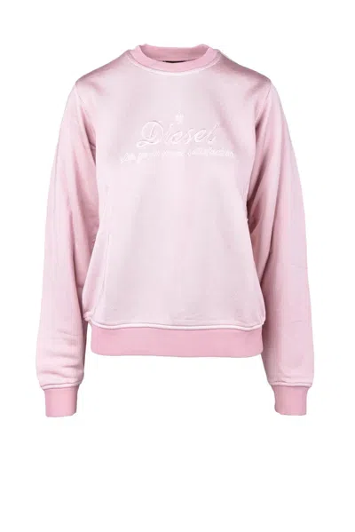 Diesel Pink Viscose Cotton Sweatshirt