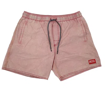 Diesel Pink Waykeeki Swim Shorts Bathing Suit In Brown