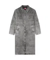 Diesel D-jack-s1 Single-breasted Coat In Gray