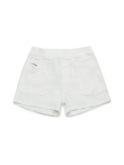 Diesel Kids' Denim Jogging Shorts In Grey