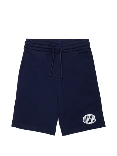 Diesel Kids' Pishomust Drawstring Shorts In Blue