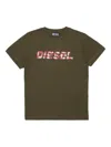 Diesel Pixel-embellished T-shirt In Green