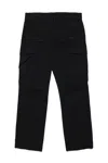 Diesel Pjoffe Trousers Gabardine Cargo Pants With Pockets In Nero
