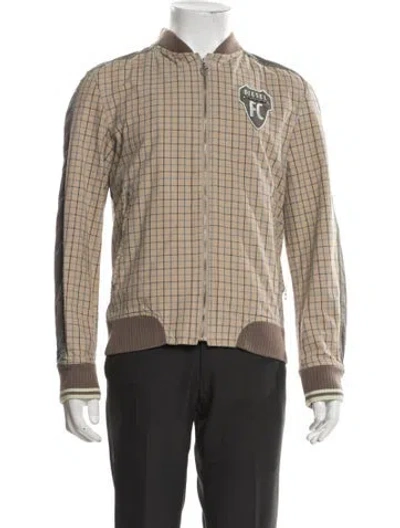 Pre-owned Diesel Plaid Print Bomber Jacket In Neutrals