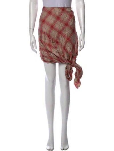 Pre-owned Diesel Plaid Print Knee-length Skirt W/ Tags In Multi