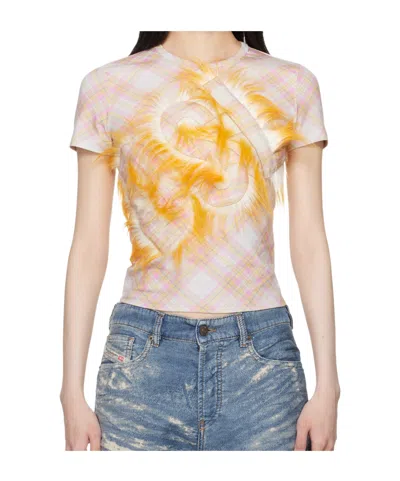 Diesel Plaid T-shirt In Nude