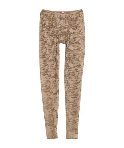 Diesel Plain Color Leggings In Nude