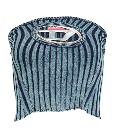 Diesel Plain Colour Top In Blue