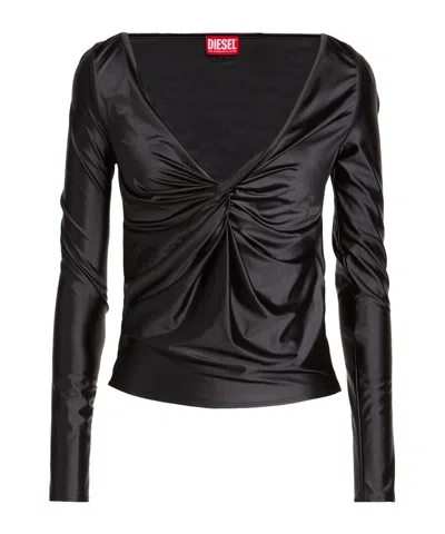 Diesel Plain Colour T-shirt In Black