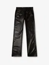 Diesel Faxu Leather Trousers In Black