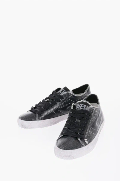 Diesel Plastic Denim Leroji Low Sneakers In Multi