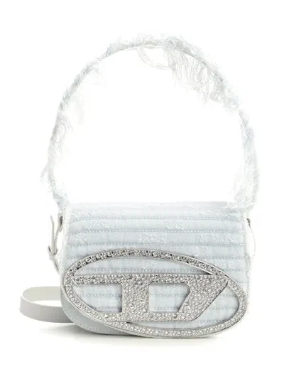 Diesel Plastic Shoulder Bag Shoulder Bags White In Blue