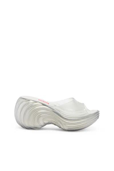 Diesel Platform Mule In Melflex In Silver