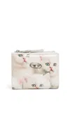 Diesel Small Wallet In Printed Glossy Pu In Gray