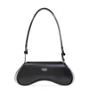 Diesel 'play' Black Shoulder Bag With Oval D Logo Detail On The Front In Ecoleather Woman In Black