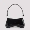 Diesel Curved Black Play Clutch With Glossy Finish And Magnetic Closure In Black