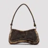 Diesel Furry Design Cow Leather Play Clutch Bag In Black
