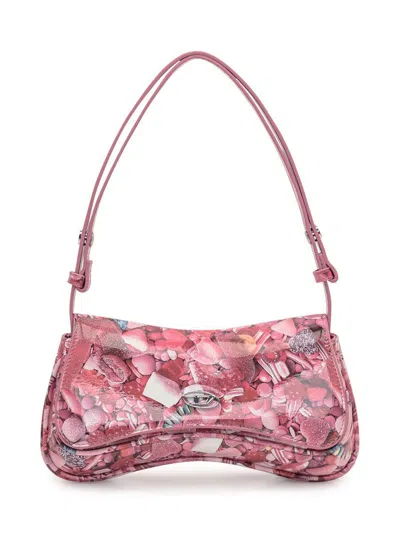 Diesel Play Clutch Bag In Pink