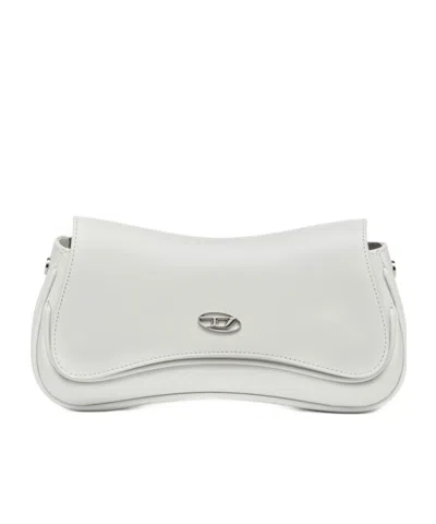 Diesel Play Clutch Bag In White