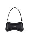 Diesel Curved Silhouette Clutch With Adjustable Strap In Black