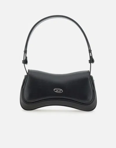 Diesel Play Clutch Black Leather Shoulder Bag