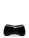 Diesel Women Play Clutch Patent Fabric Shoulder Bag In Black