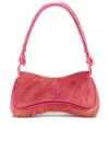 Diesel Play-clutch In Coloured Hairy Leather In Pink