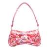 Diesel 'play'  Pink Handbag With Oval D Logo Plaque On The Front And All-over Graphic Print In Pink White
