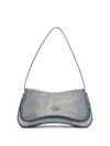 Diesel Play-crystal Clutch In Solarised Denim In Blue