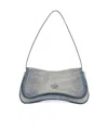 Diesel Play-crystal Clutch In Solarised Denim In Gray