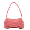 Diesel Play-clutch In Coloured Hairy Leather In Pink
