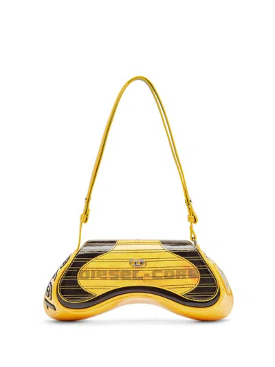 Diesel Play Cross Body Bag In Yellow