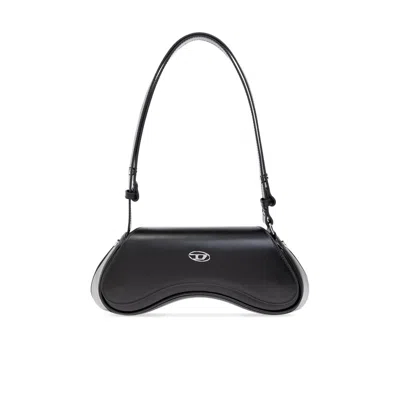 Diesel Play-crossbody Bag In Semi Gloss Leather In Black