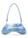 Diesel Play Crossbody Bag In Light Blue White