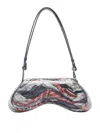 Diesel Sculptural Handbag With Glossy Finish And Print In Multicolour