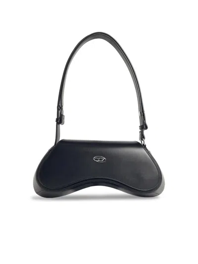 DIESEL DIESEL 'PLAY CROSSBODY' BLACK LEATHER BAG