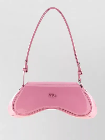 Diesel Play Crossbody Clutch Bag Adjustable Strap In Pink