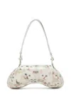 Diesel Gaming Controller-inspired White Polyurethane Handbag In White