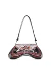 Diesel Play-shoulder Bag In Printed Glossy Pu In Black
