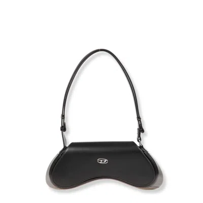 Diesel Play-crossbody Bag In Semi Gloss Leather In Black