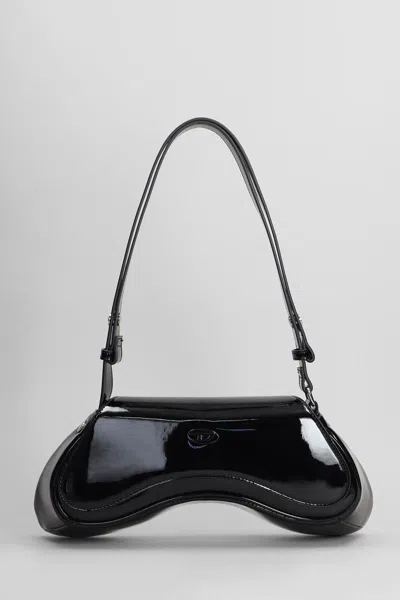 Diesel Play-crossbody Bag In Semi Gloss Leather In Black