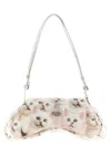 Diesel Gaming Controller-inspired White Polyurethane Handbag In White